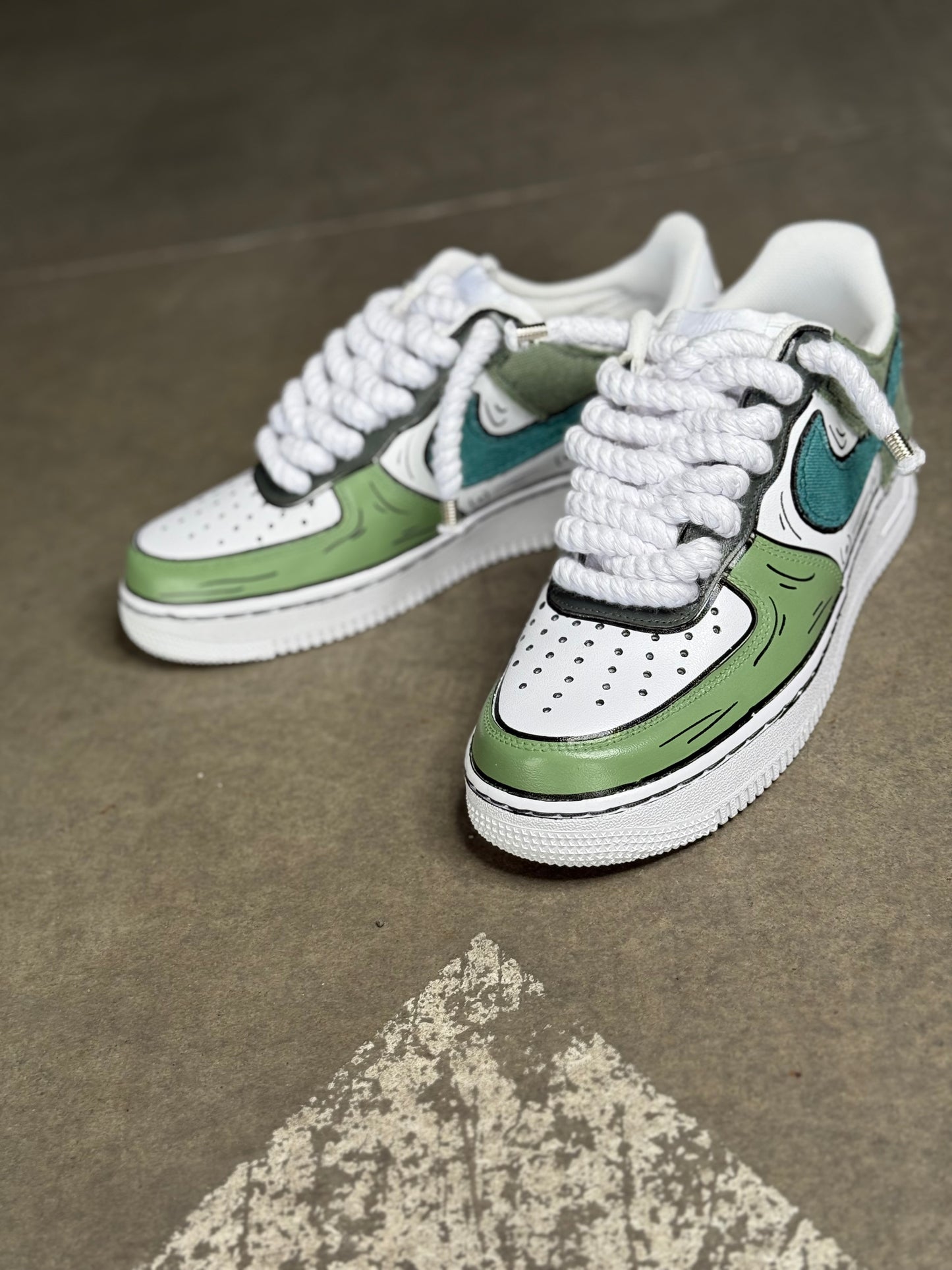 NIKE AIR FORCE 1 COMICS DENIM GREEN