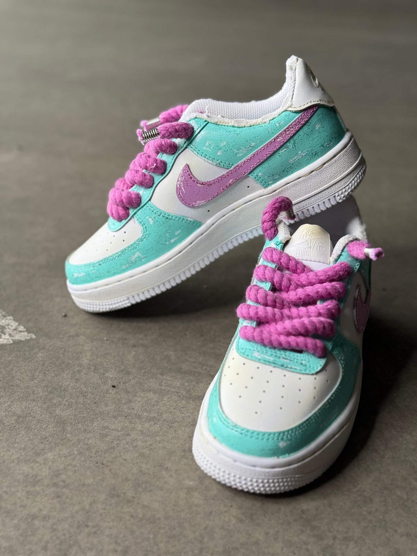 NIKE AIR FORCE 1 GLITTER AQUAMARINE