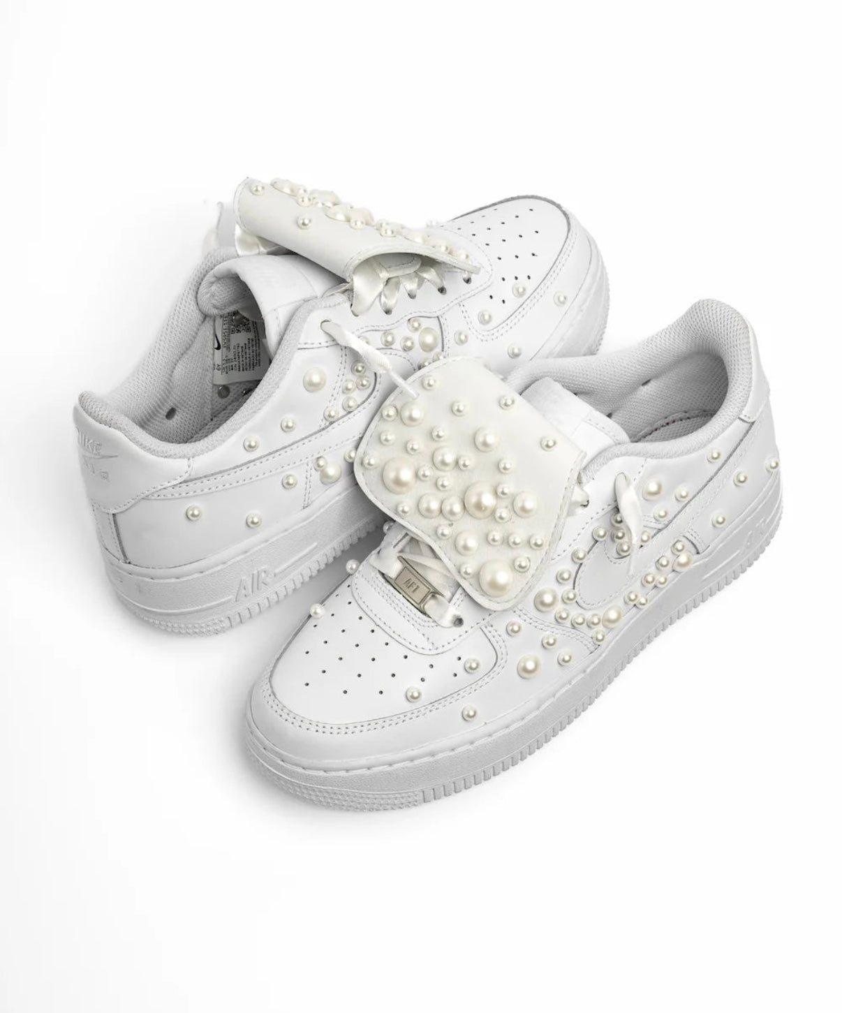 NIKE AIR FORCE 1 - PERLA - LINGUETTA IN PELLE