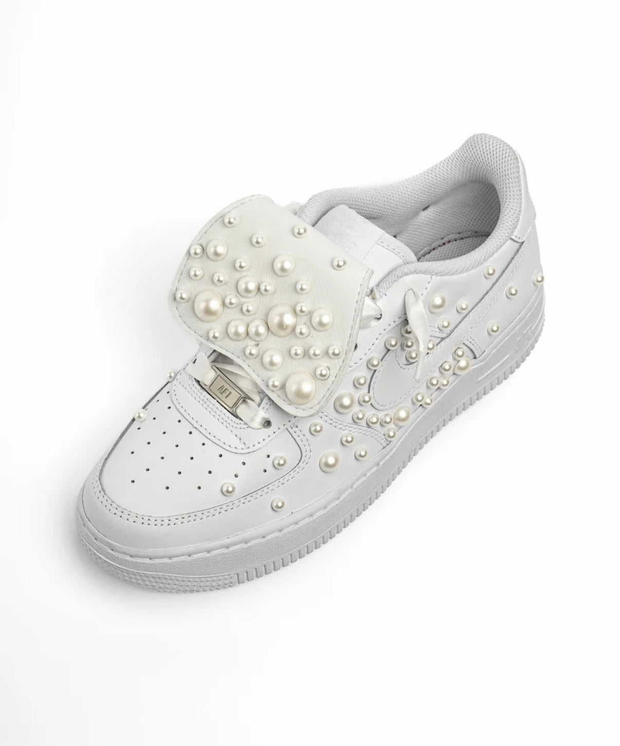 NIKE AIR FORCE 1 - PERLA - LINGUETTA IN PELLE